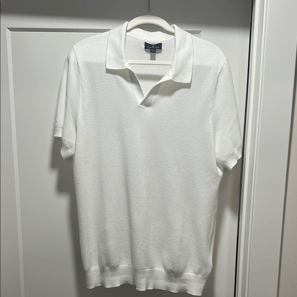 Brooks Brothers White Polo Shirt Classic Knit